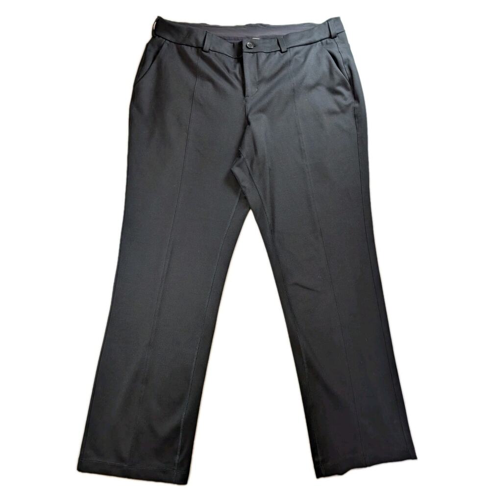 Duluth Trading Co Women 16W x 31 Black Work Pants Straight Leg Structured Office